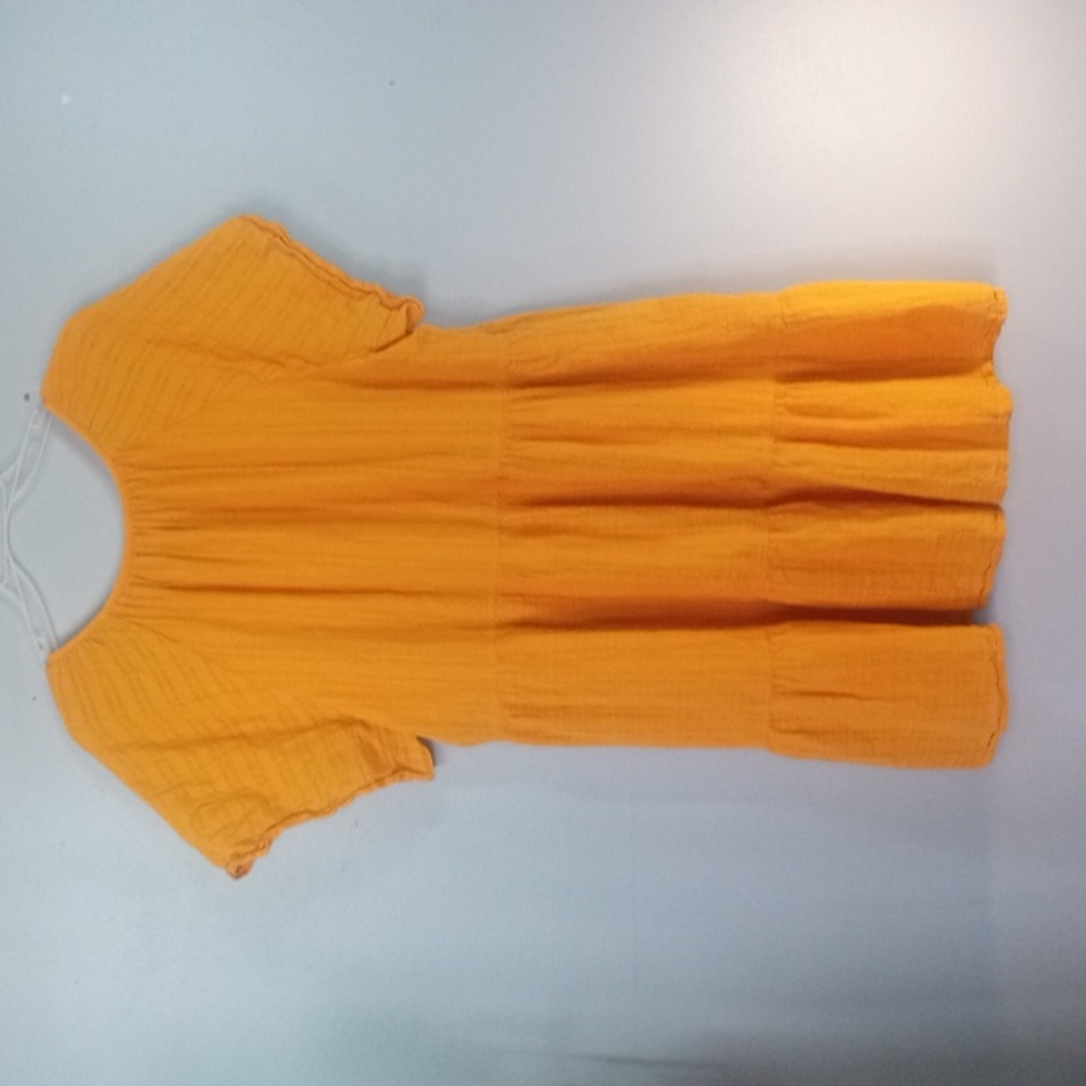 Knox Rose Women's Orange V-Neck Midi Dress Size XL - Picture 6 of 9